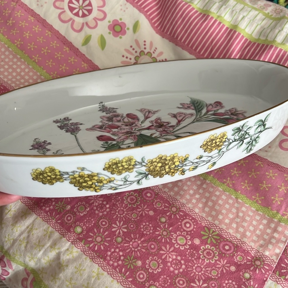 Spode STAFFORD FLOWERS Floral Painted Serving Bowl -Oven Safe